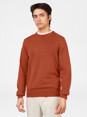 Dzianina Ben Sherman Signature Crewneck Pomarańczowe | 50SWLDTFG