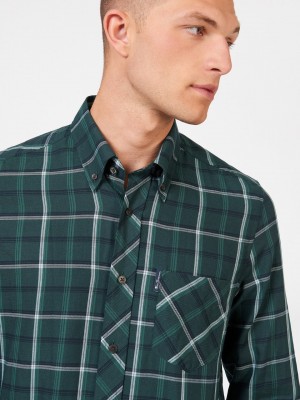 Koszule Ben Sherman Grid Check Zielone | 29YTEFUPB