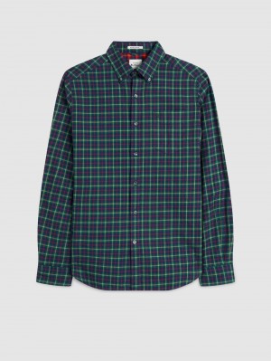 Koszule Ben Sherman House Tartan Twill Zielone | 70IWCYUHO