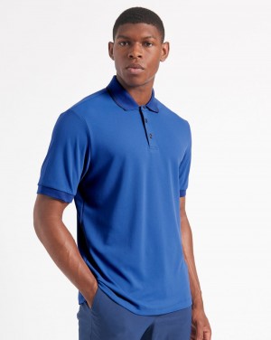 Koszulki Polo Ben Sherman 360 Motion Stretch Niebieskie Królewski Niebieski | 97GOXJMKC