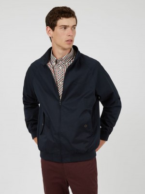 Kurtki Ben Sherman Signature Harrington Granatowe | 39BGADSMC