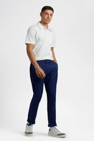 Spodnie Ben Sherman Everyday Slim Fit Chino Granatowe | 65FKAYCVQ