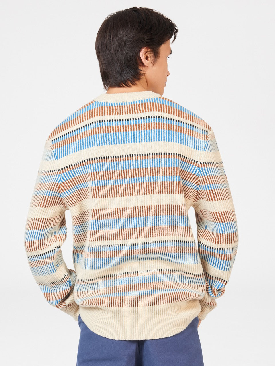 Dzianina Ben Sherman B by Ben Sherman Stripe Białe | 02RIALYZO