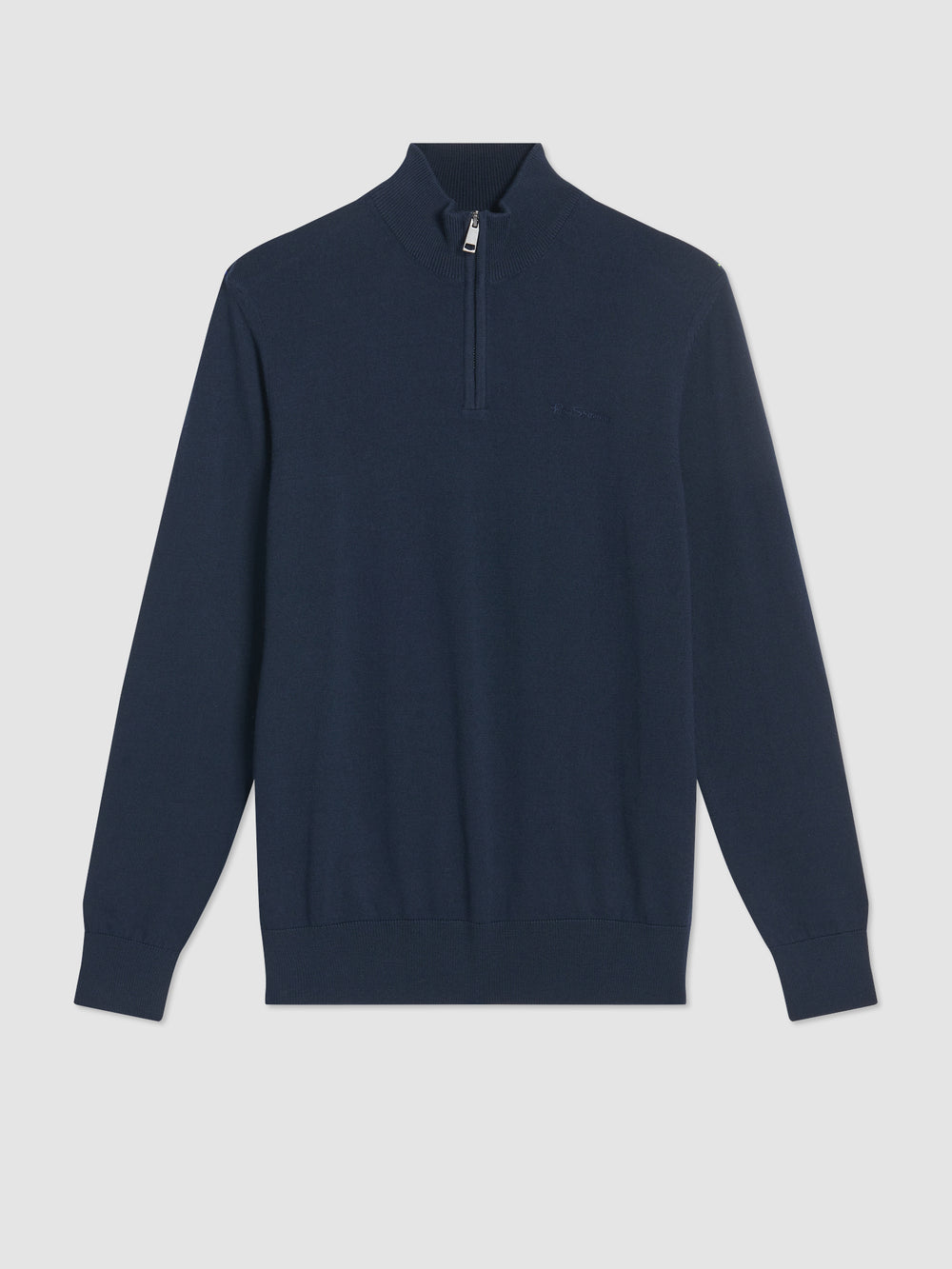 Dzianina Ben Sherman Merino Half-Zip Granatowe | 43SBUGKRJ