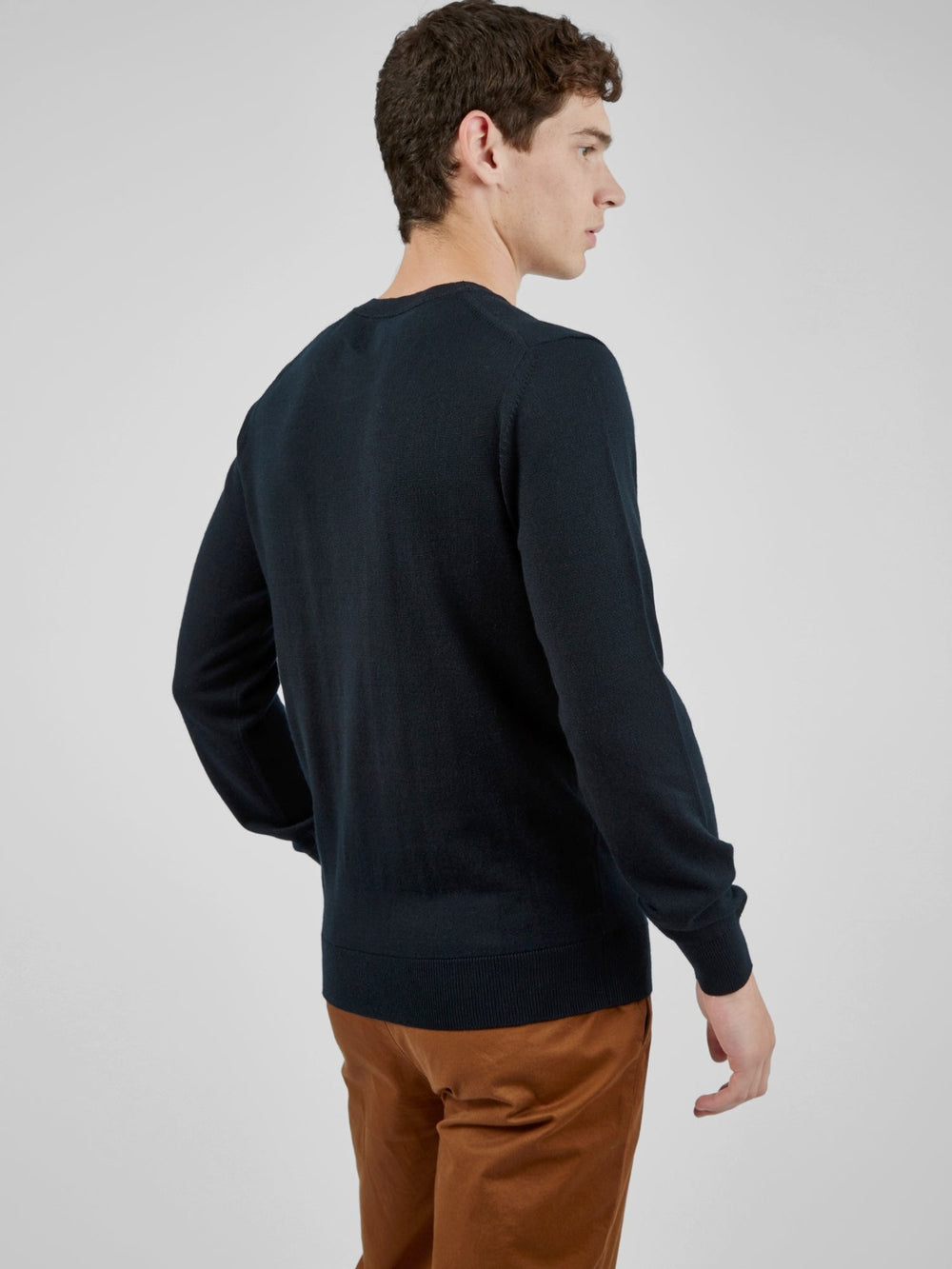 Dzianina Ben Sherman Signature Crewneck Czarne | 58PNXHVFA