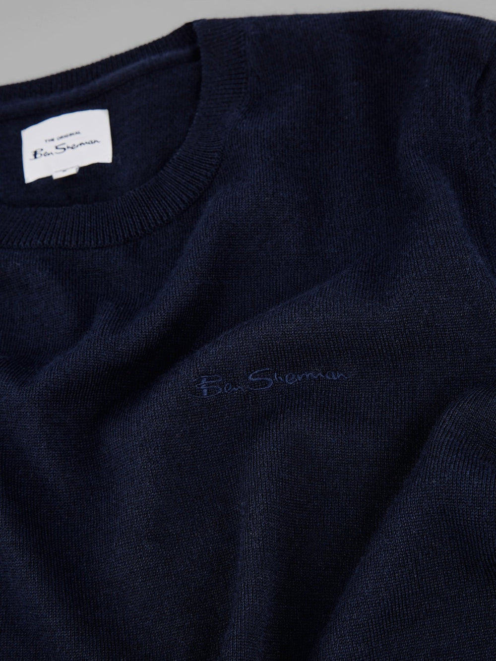 Dzianina Ben Sherman Signature Crewneck Granatowe | 26FSQGZVO