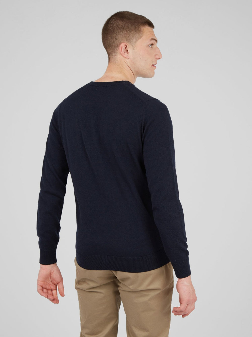 Dzianina Ben Sherman Signature Crewneck Granatowe | 26FSQGZVO