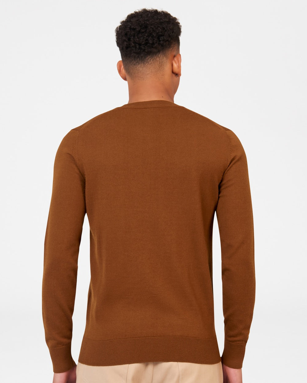 Dzianina Ben Sherman Signature Merino Crewneck Brązowe | 40XDZKUON