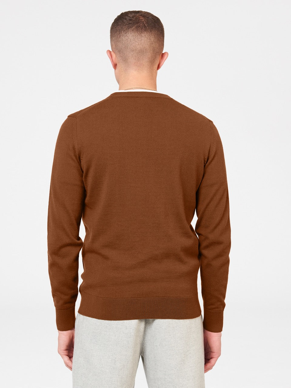 Dzianina Ben Sherman Signature Merino Crewneck Brązowe | 40XDZKUON