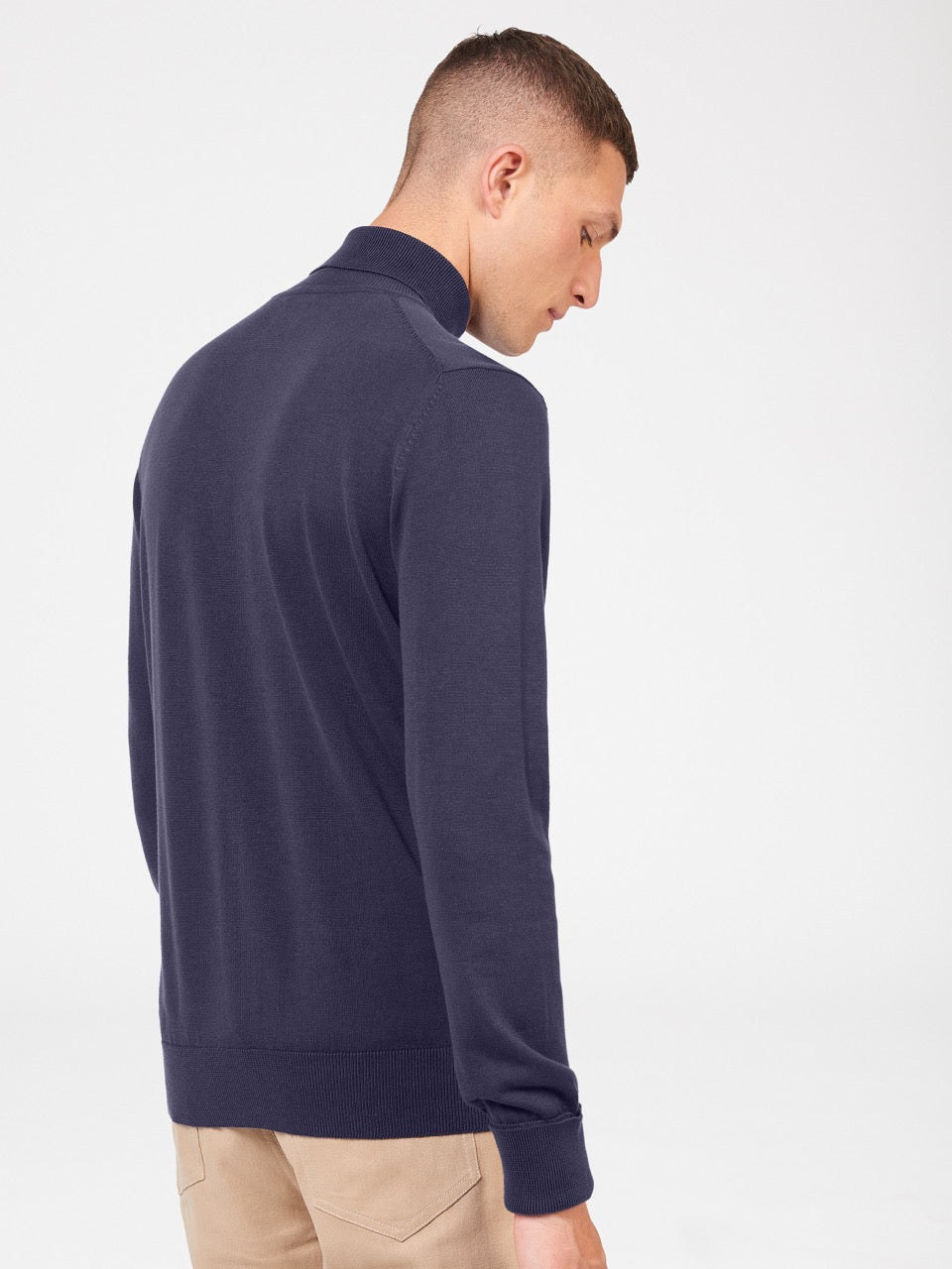 Dzianina Ben Sherman Signature Roll Neck Fioletowe | 79NPOAWDQ