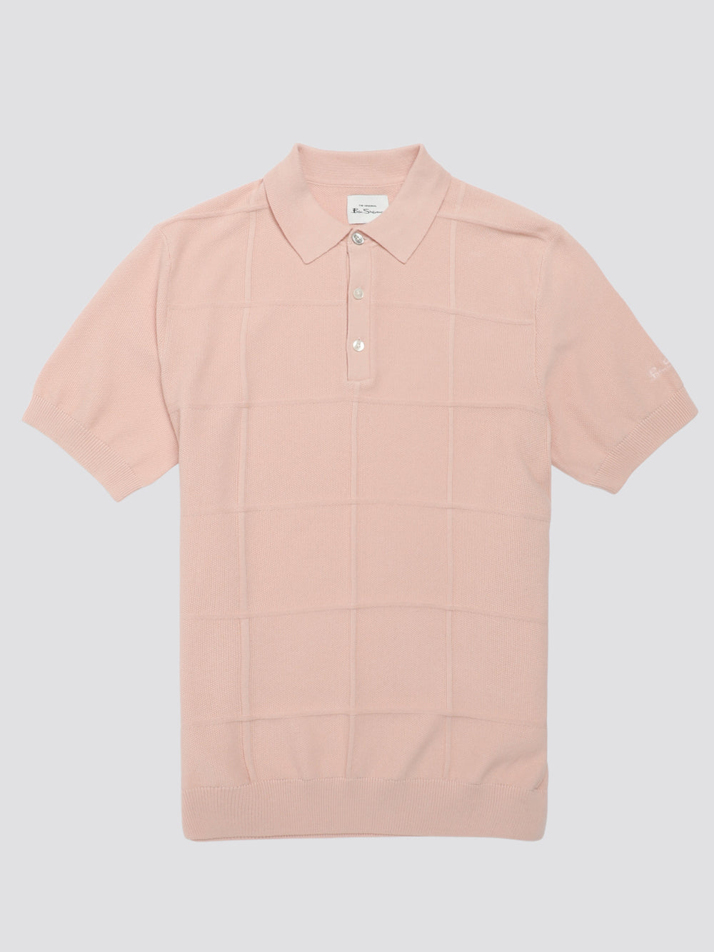 Dzianina Ben Sherman Signature Textured Polo Różowe | 90IQXJOLW