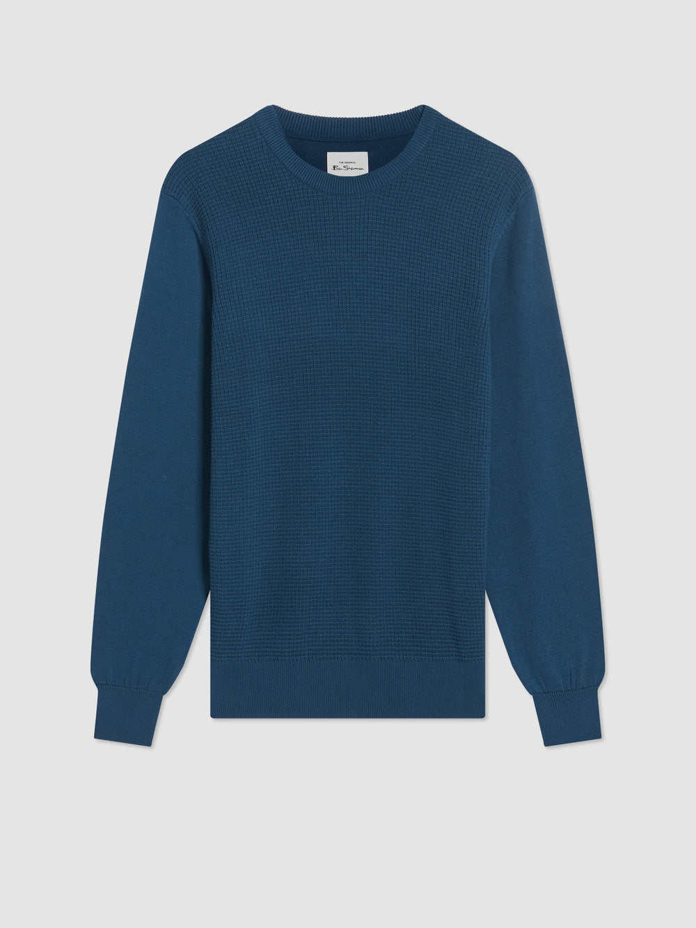 Dzianina Ben Sherman Textured Crewneck Indygo | 18KGUPITQ