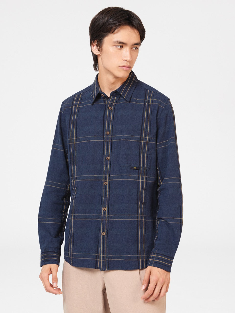 Koszule Ben Sherman B by Ben Sherman Indigo Check Indygo | 69ABIWZQD