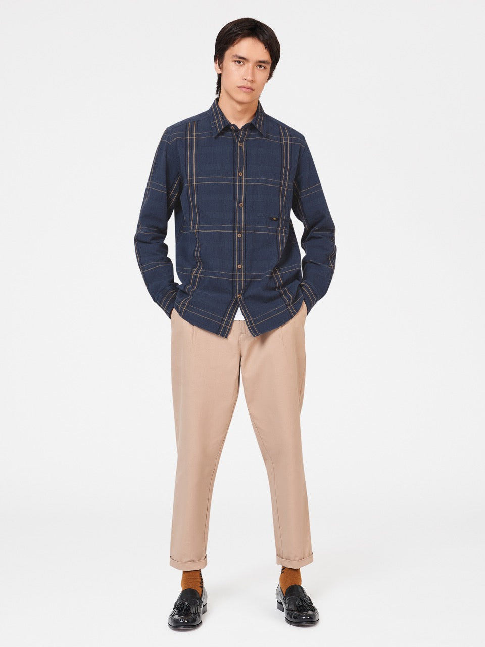 Koszule Ben Sherman B by Ben Sherman Indigo Check Indygo | 69ABIWZQD