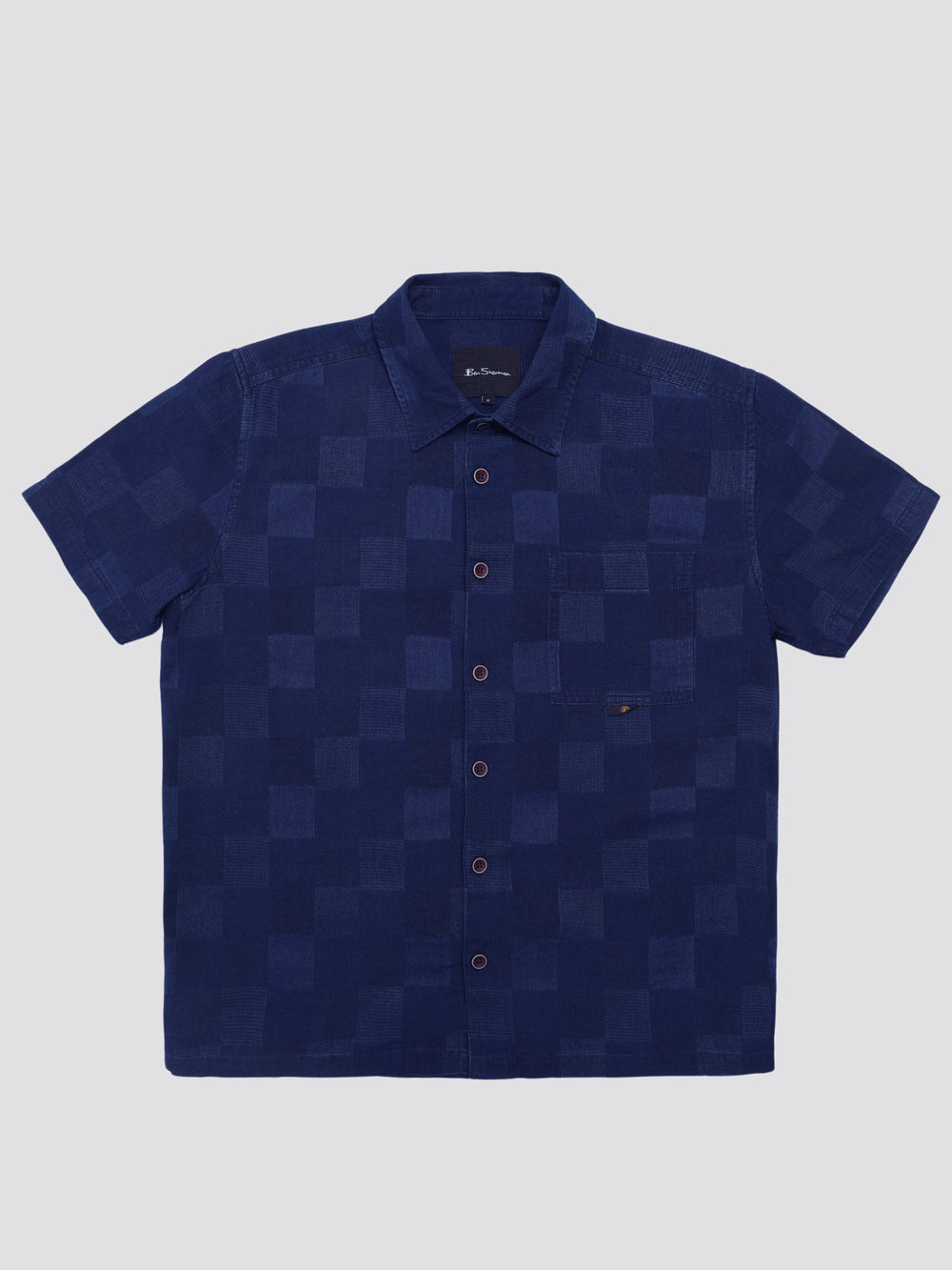 Koszule Ben Sherman B by Ben Sherman Indigo Check Granatowe | 74WPIQCZN