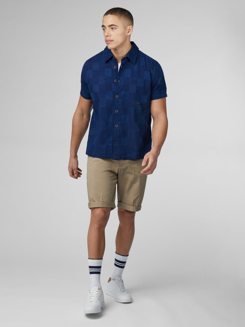 Koszule Ben Sherman B by Ben Sherman Indigo Check Granatowe | 01QKRPOFM