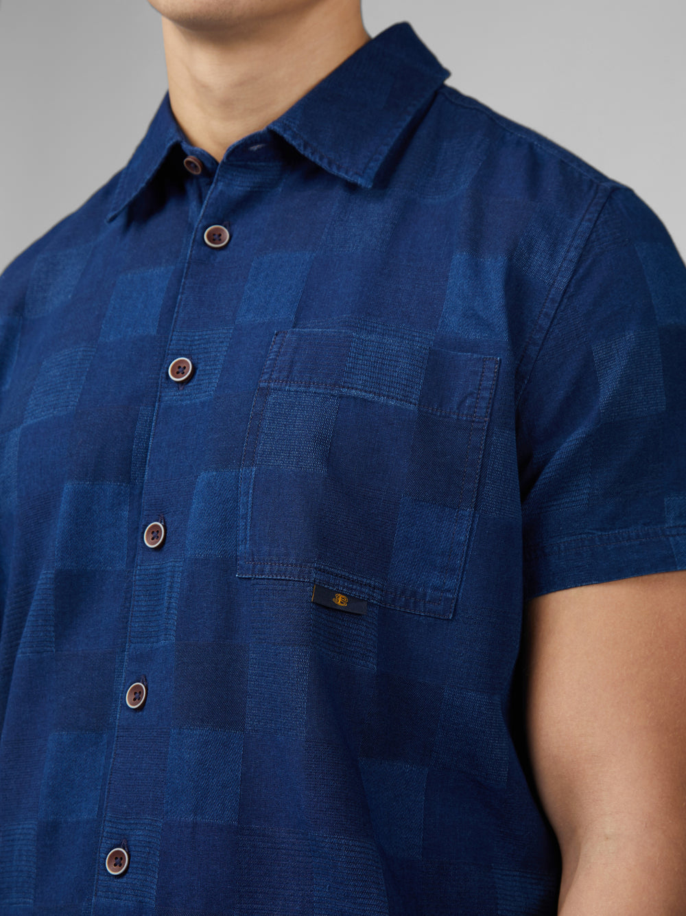 Koszule Ben Sherman B by Ben Sherman Indigo Check Granatowe | 01QKRPOFM