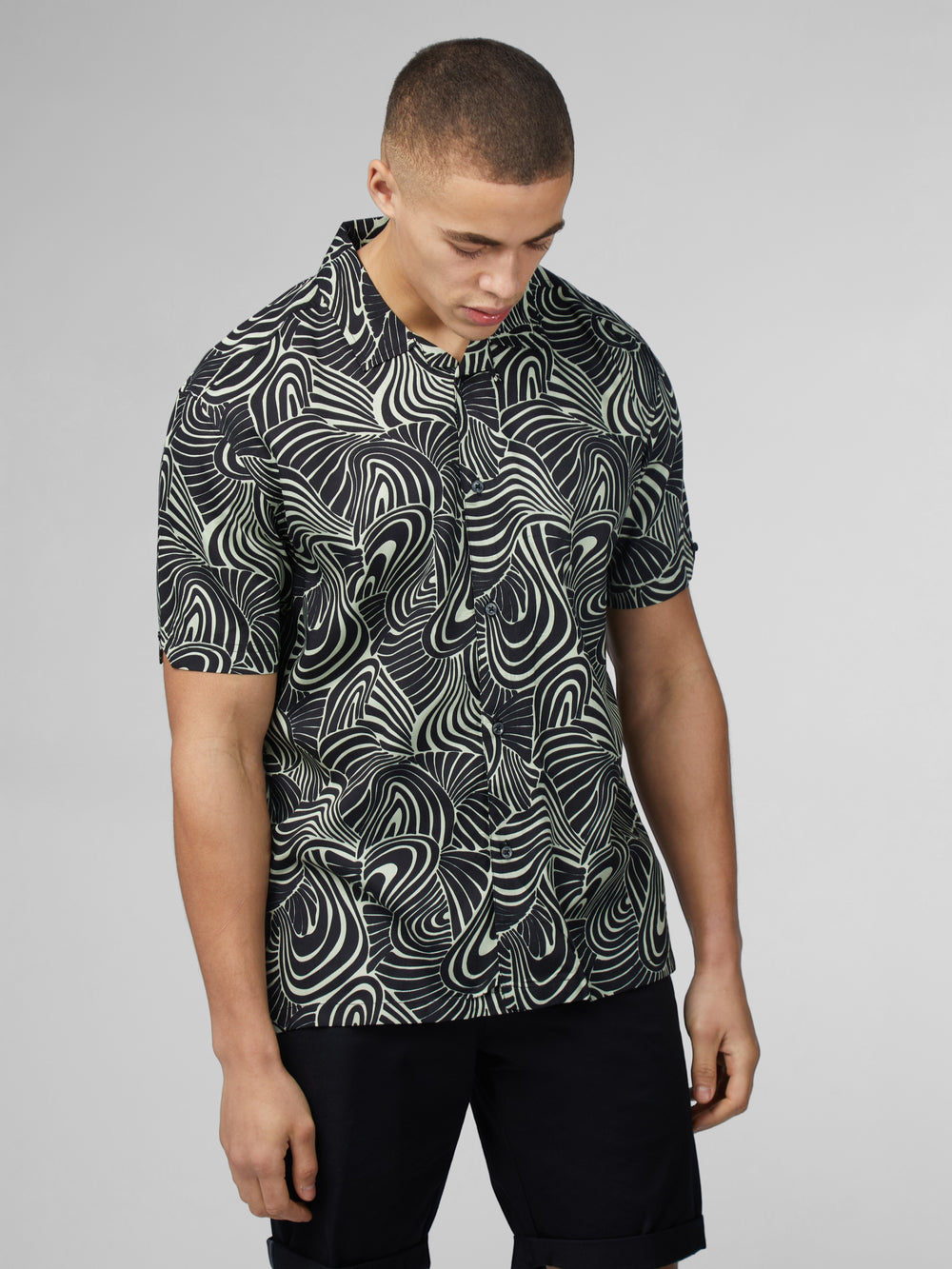 Koszule Ben Sherman B by Ben Sherman Psychedelic Swirl Print Mięta | 51PRMBLEZ