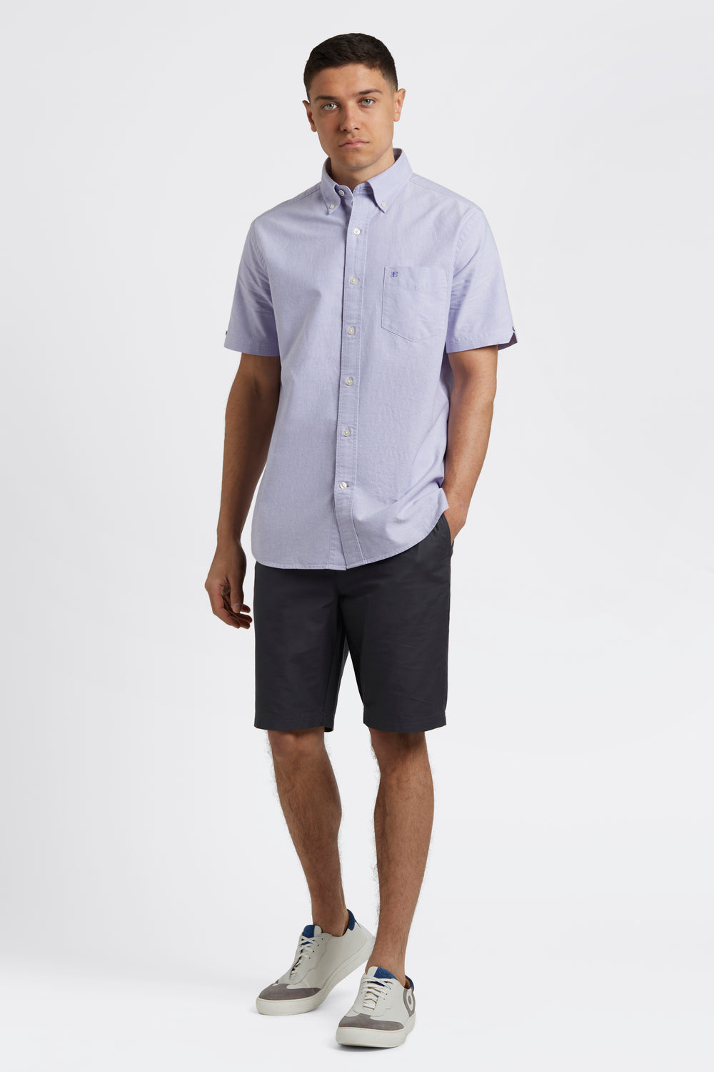 Koszule Ben Sherman Brighton Oxford Fioletowe | 86FEXPIMN