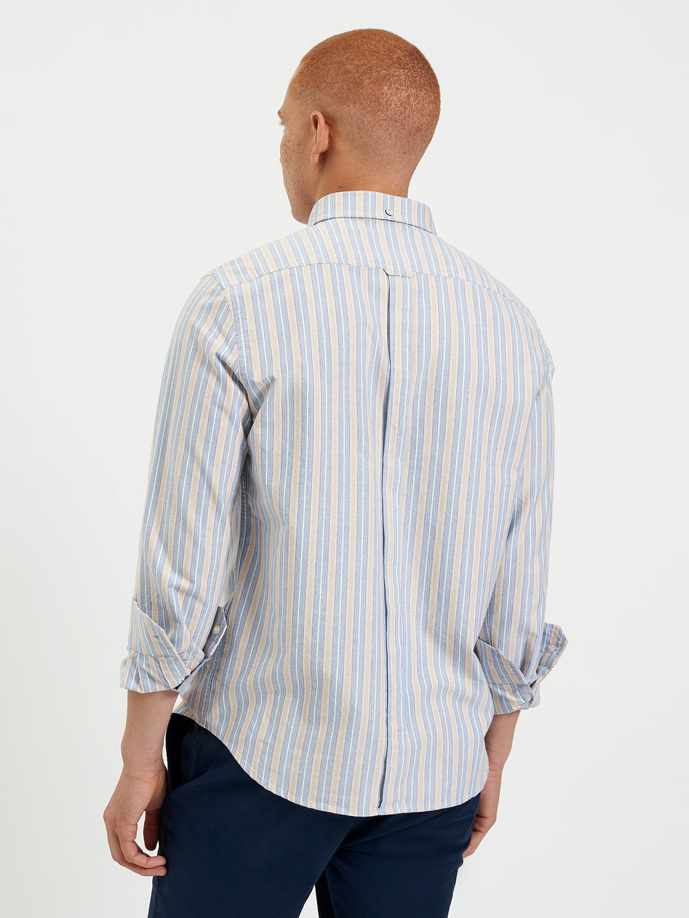 Koszule Ben Sherman Brighton Oxford Organic Niebieskie Kolorowe | 43FQTCRXJ