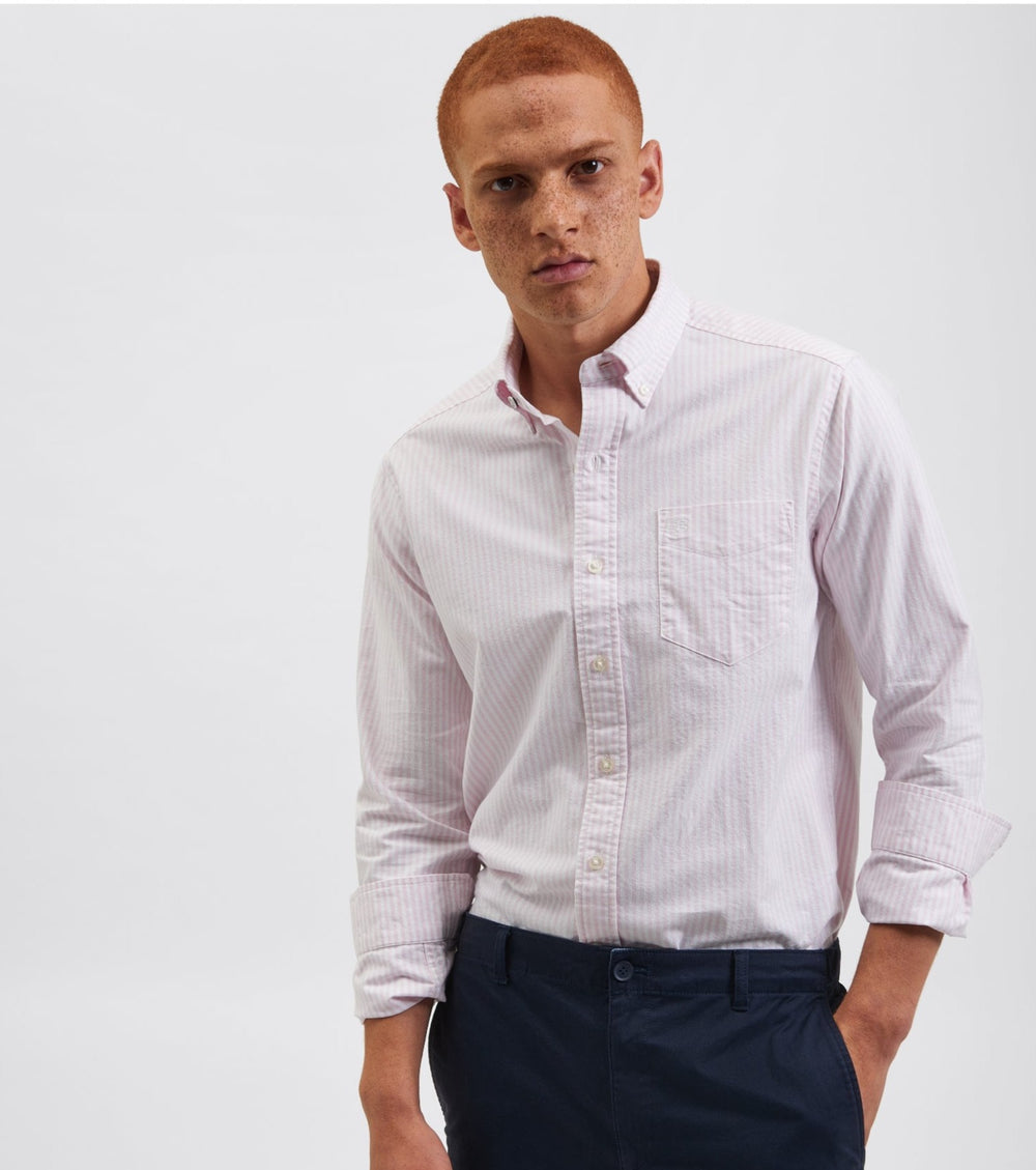 Koszule Ben Sherman Brighton Oxford Różowe | 37ENHVQXW