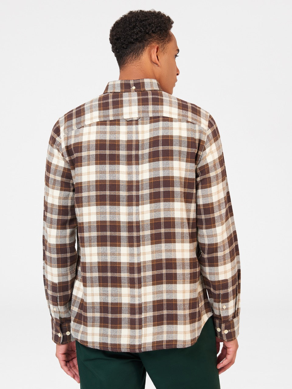 Koszule Ben Sherman Brushed Plain Check Czekolada | 29SLUBYVJ