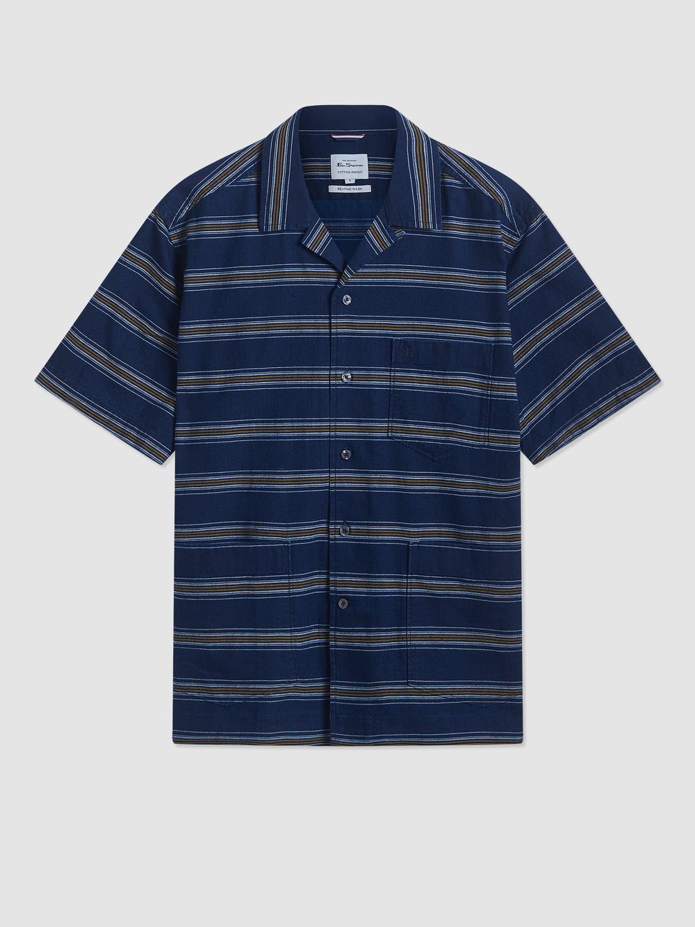 Koszule Ben Sherman Dalston Blues Lightweight Stripe Indygo | 17IWBEGFS