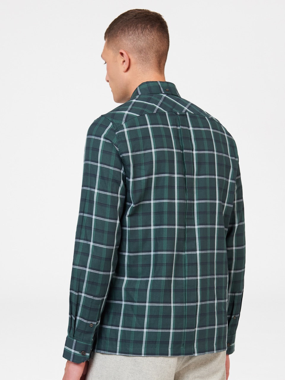 Koszule Ben Sherman Grid Check Zielone | 29YTEFUPB