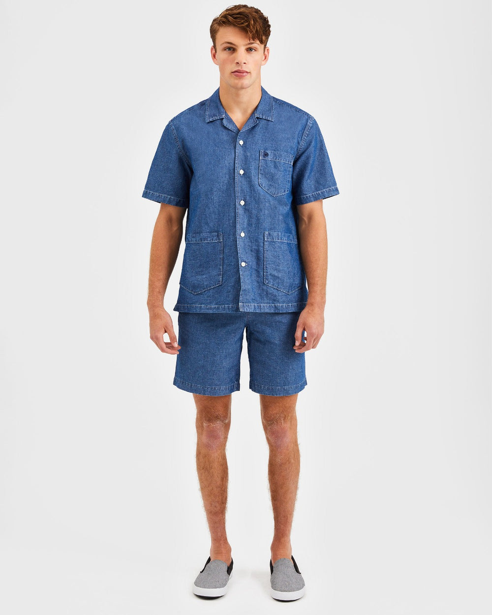 Koszule Ben Sherman Hastings Garment Dye Chambray Indygo | 60BDYPEXN