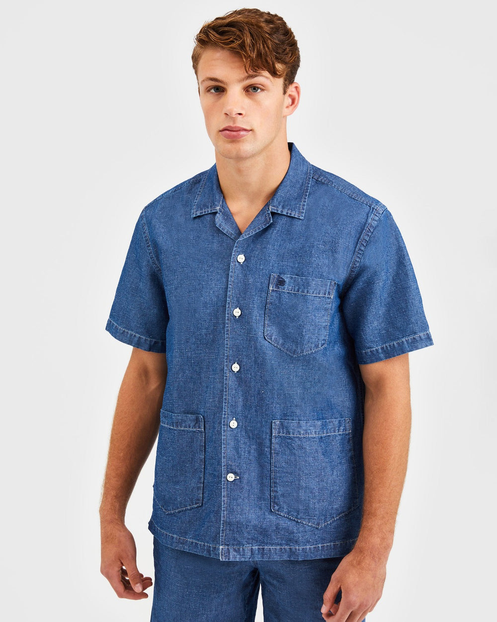 Koszule Ben Sherman Hastings Garment Dye Chambray Indygo | 60BDYPEXN