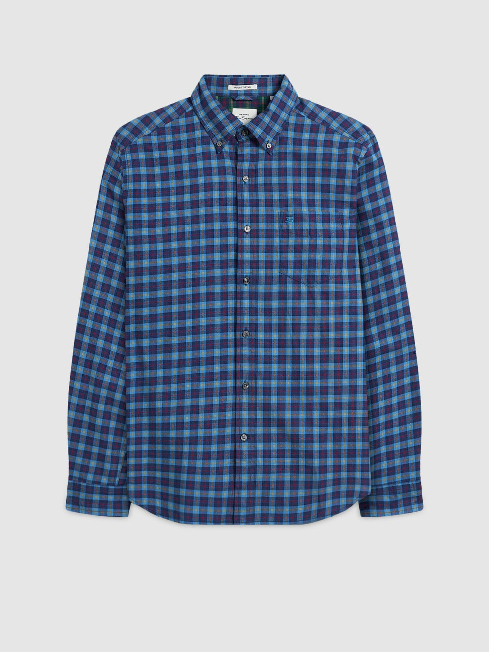 Koszule Ben Sherman House Tartan Twill Granatowe | 92QCIKOHB