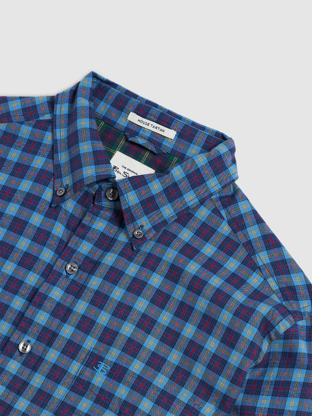 Koszule Ben Sherman House Tartan Twill Granatowe | 92QCIKOHB