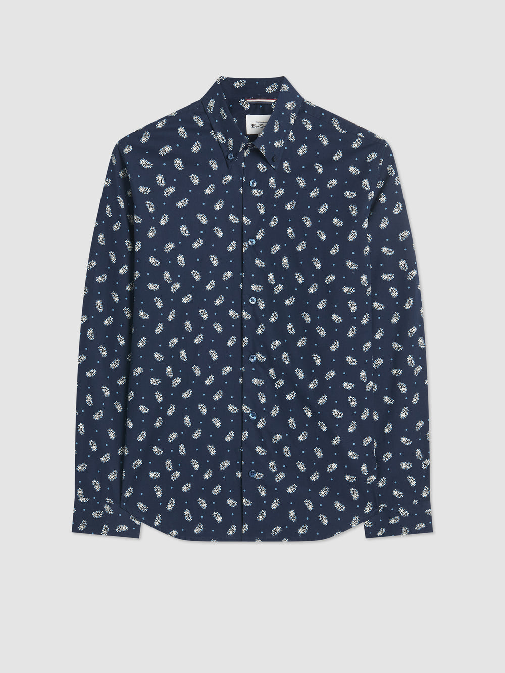 Koszule Ben Sherman Micro Paisley Granatowe | 42YHTWADF