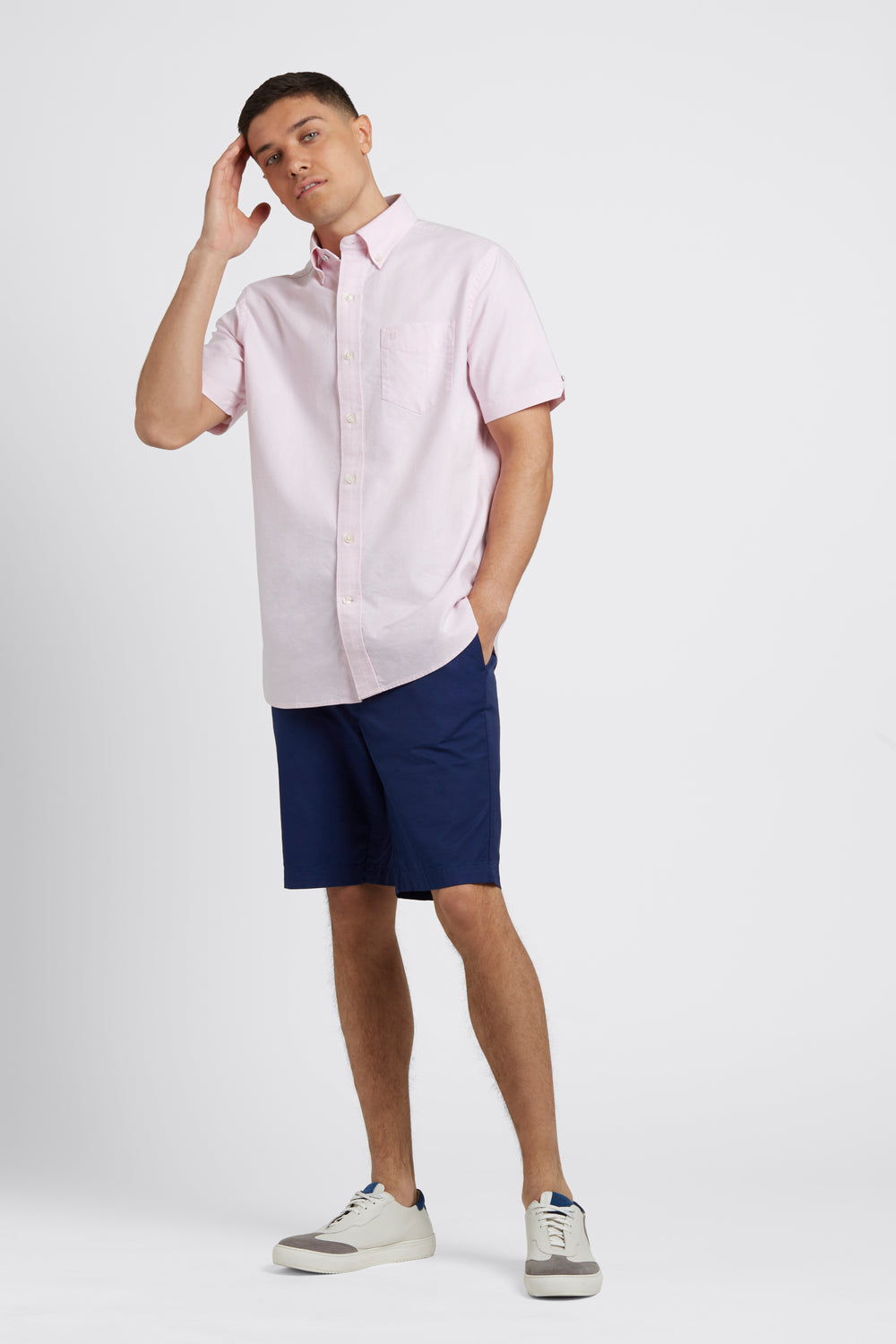 Koszule Ben Sherman Short Sleeve Brighton Oxford Organic Różowe | 48RFGHBSM