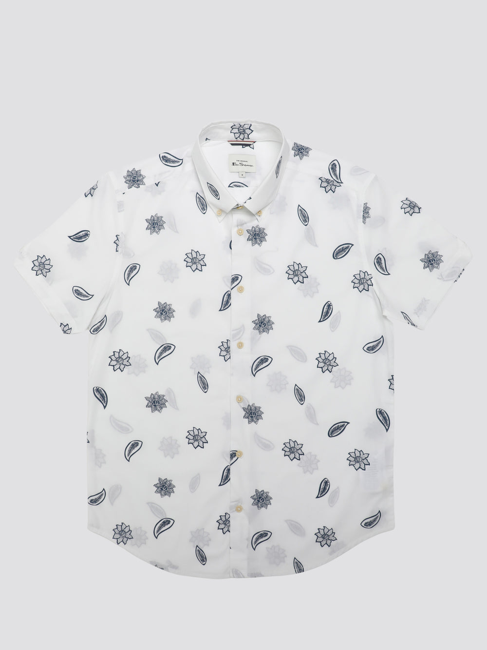 Koszule Ben Sherman Signature Floral Białe | 68RXOYZHJ