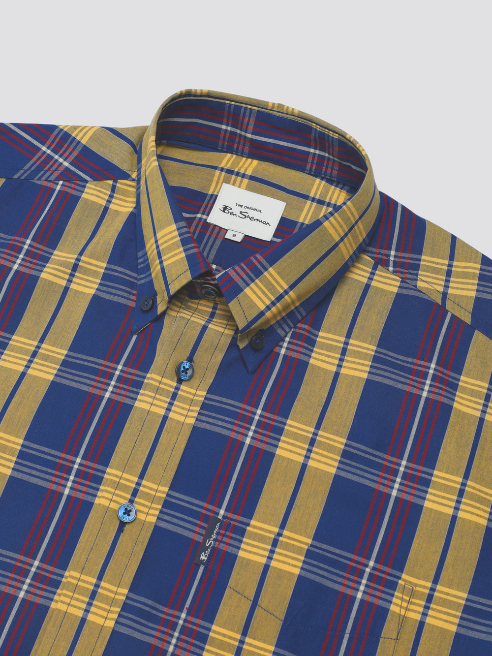 Koszule Ben Sherman Signature Irregular Check Niebieskie | 67KVTLUFO