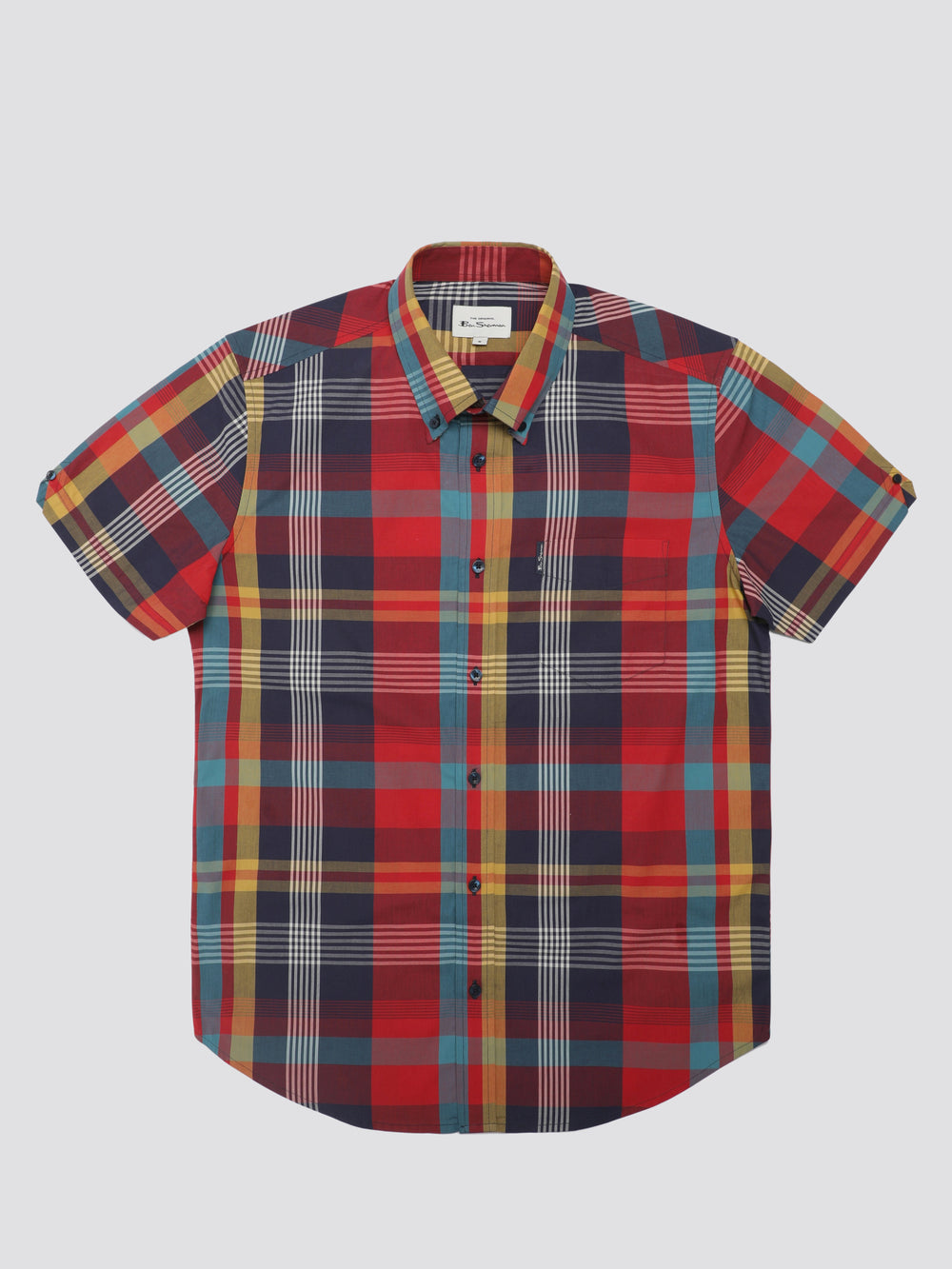 Koszule Ben Sherman Signature Large Madras Check Czerwone | 74UCINJWK