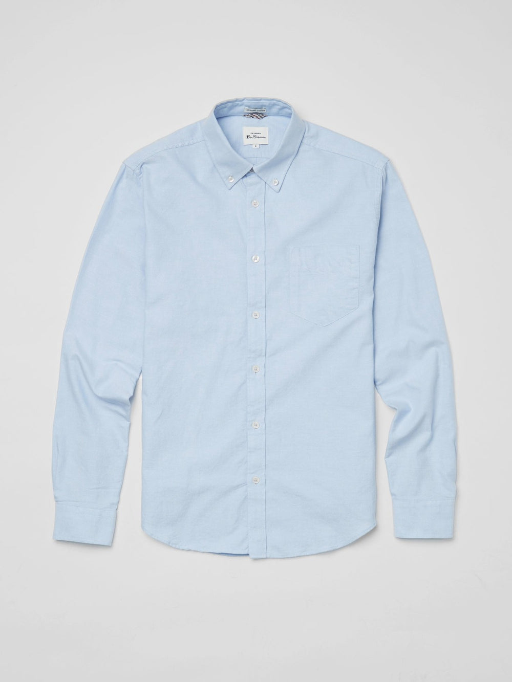 Koszule Ben Sherman Signature Organic Long-Sleeve Oxford Niebieskie | 35ZAOBKUM