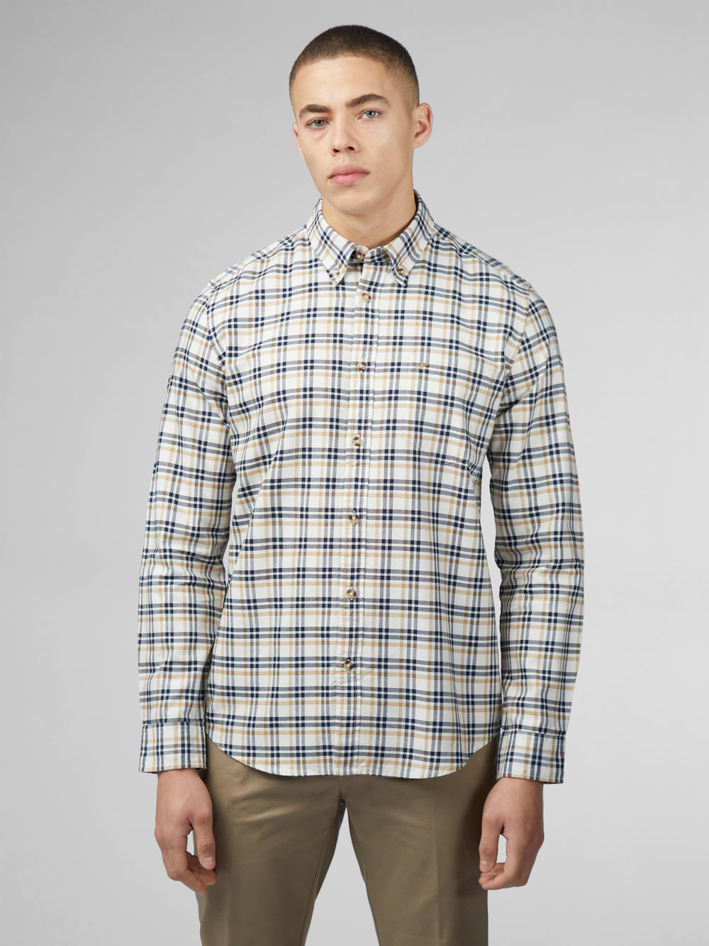 Koszule Ben Sherman Signature Oxford Check Białe | 68OCXBEZP