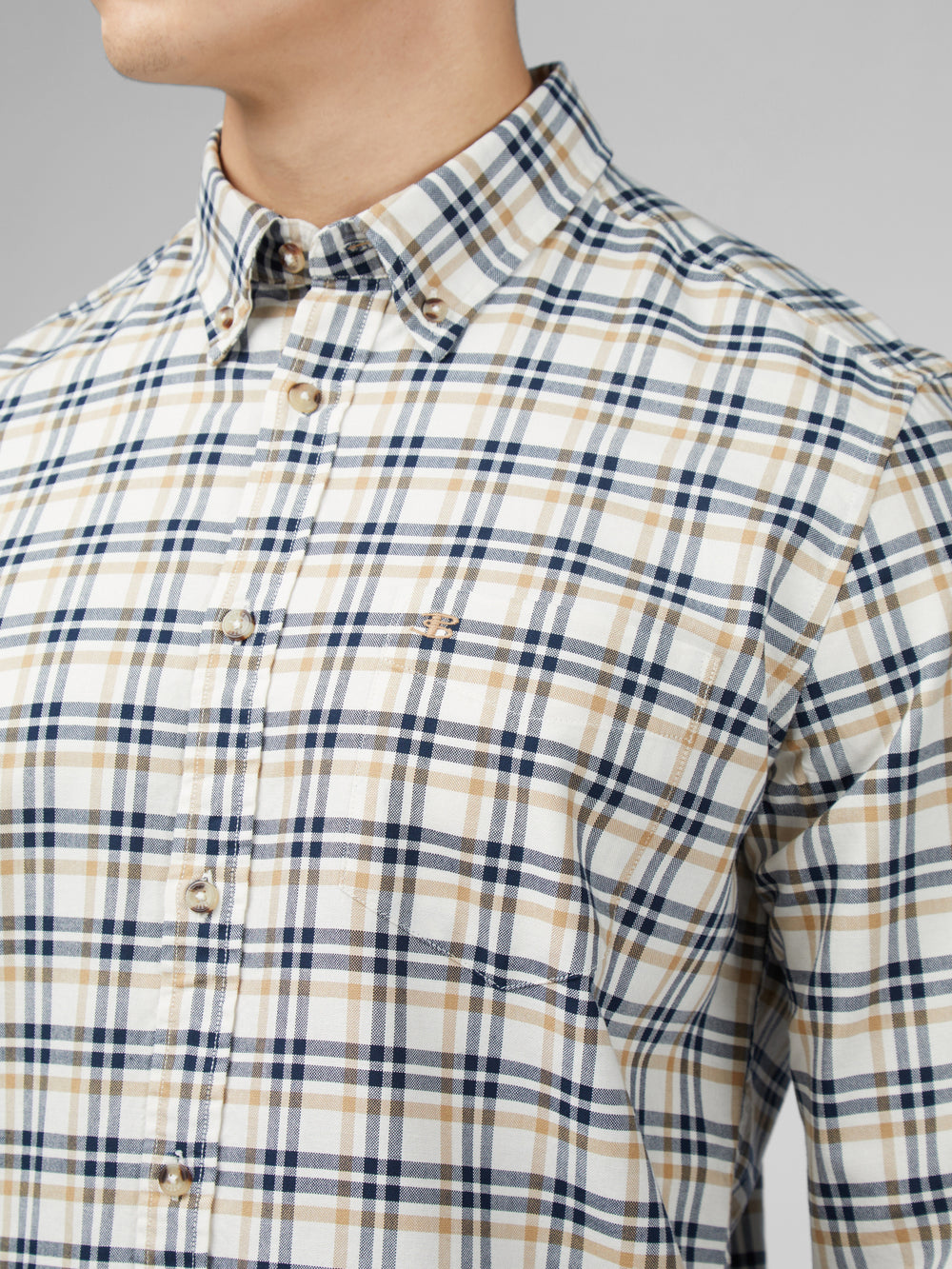 Koszule Ben Sherman Signature Oxford Check Białe | 68OCXBEZP