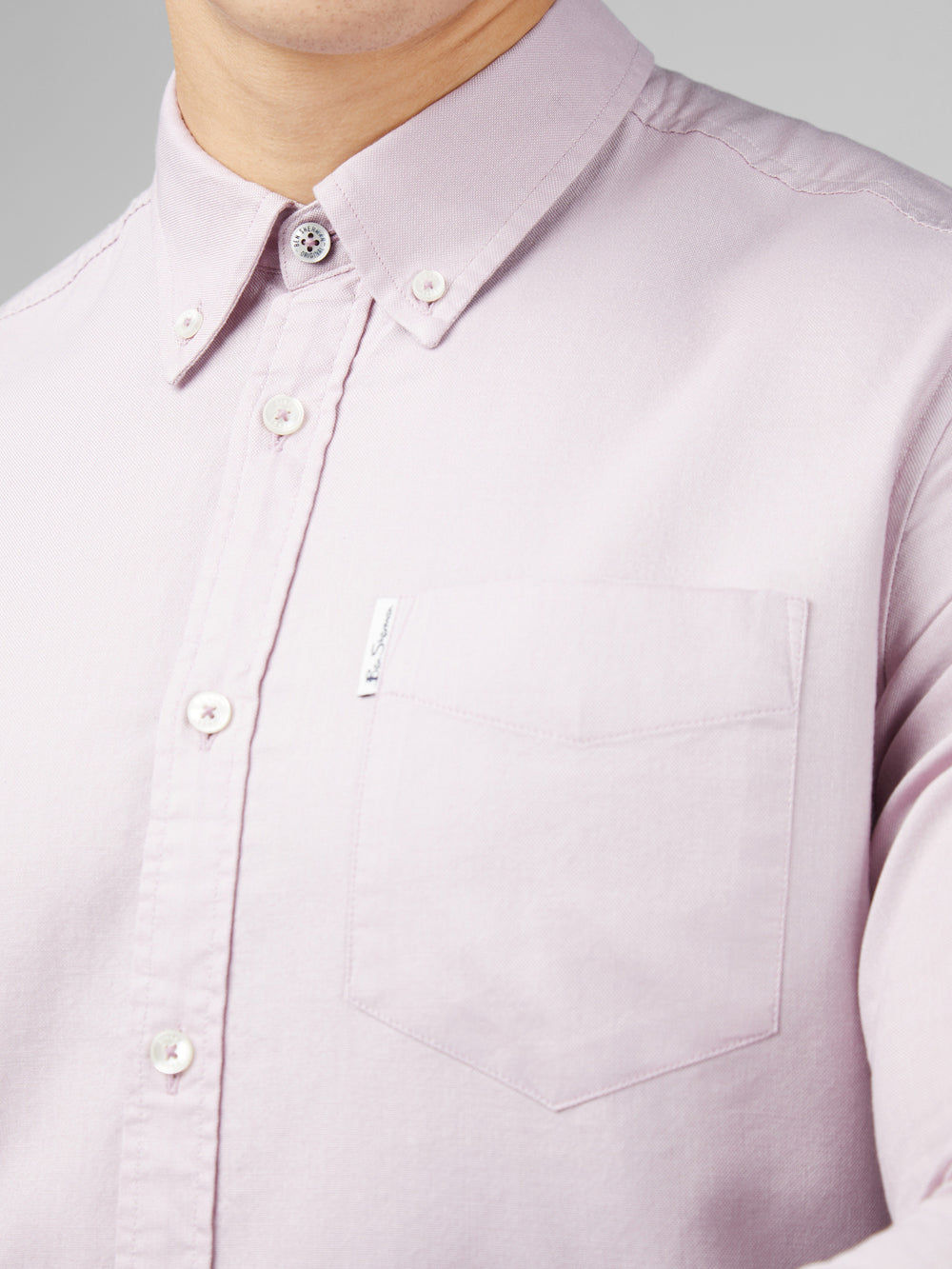 Koszule Ben Sherman Signature Oxford Long Sleeve Fioletowe | 91UPFZKWE