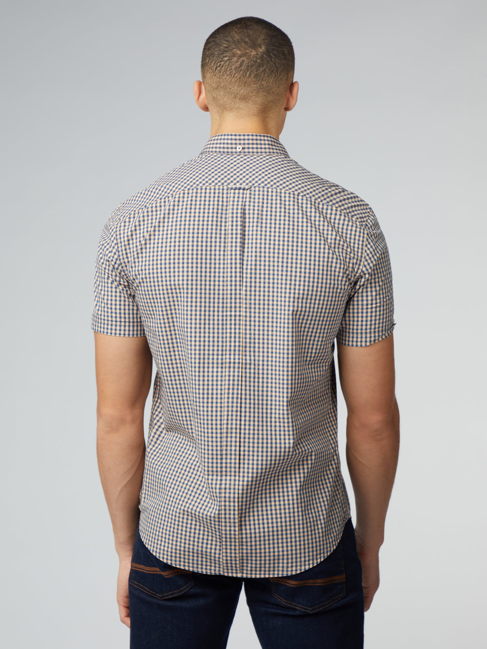 Koszule Ben Sherman Signature Short Sleeve Gingham Miedź Pomarańczowe | 38SPXFEYU