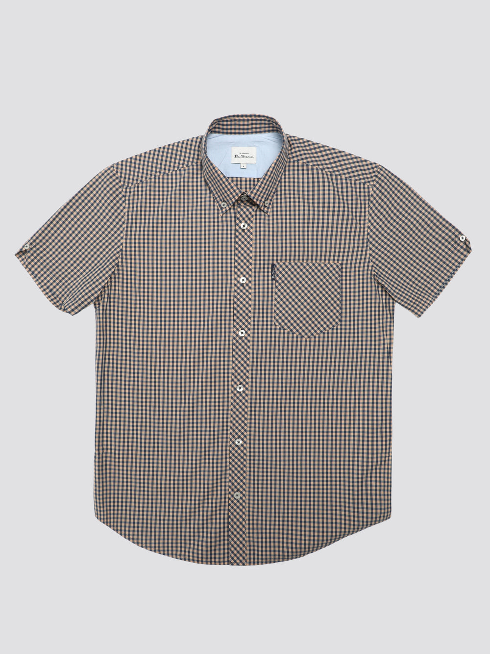 Koszule Ben Sherman Signature Short Sleeve Gingham Miedź Pomarańczowe | 38SPXFEYU