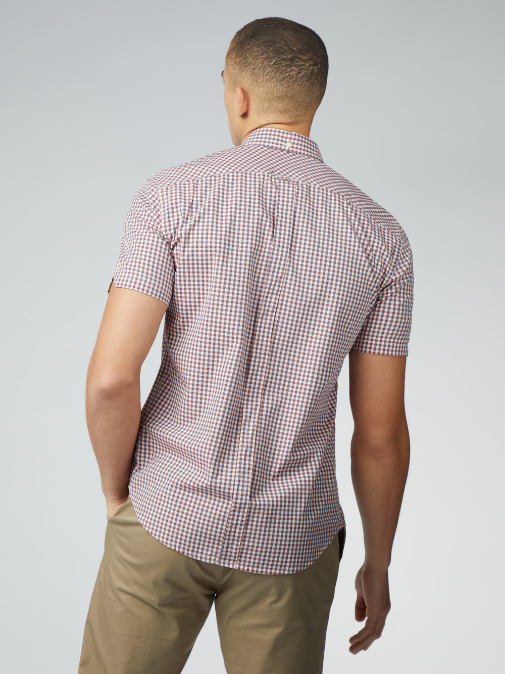 Koszule Ben Sherman Signature Short Sleeve Gingham Czerwone Białe | 47GJHBRWI