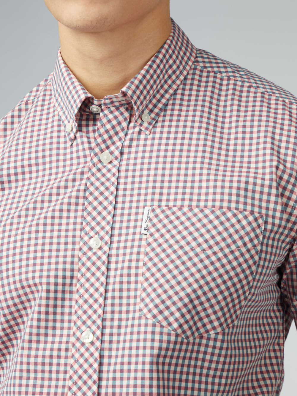 Koszule Ben Sherman Signature Short Sleeve Gingham Czerwone Białe | 47GJHBRWI