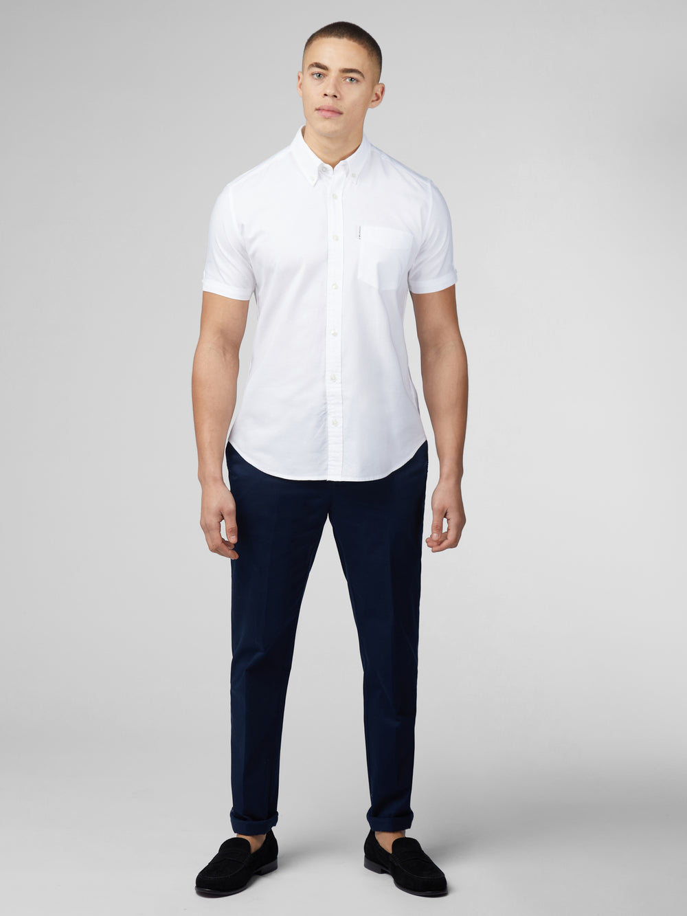 Koszule Ben Sherman Signature Short Sleeve Oxford Białe | 93HUFDIEG