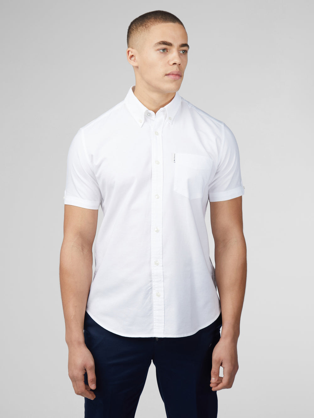 Koszule Ben Sherman Signature Short Sleeve Oxford Białe | 93HUFDIEG