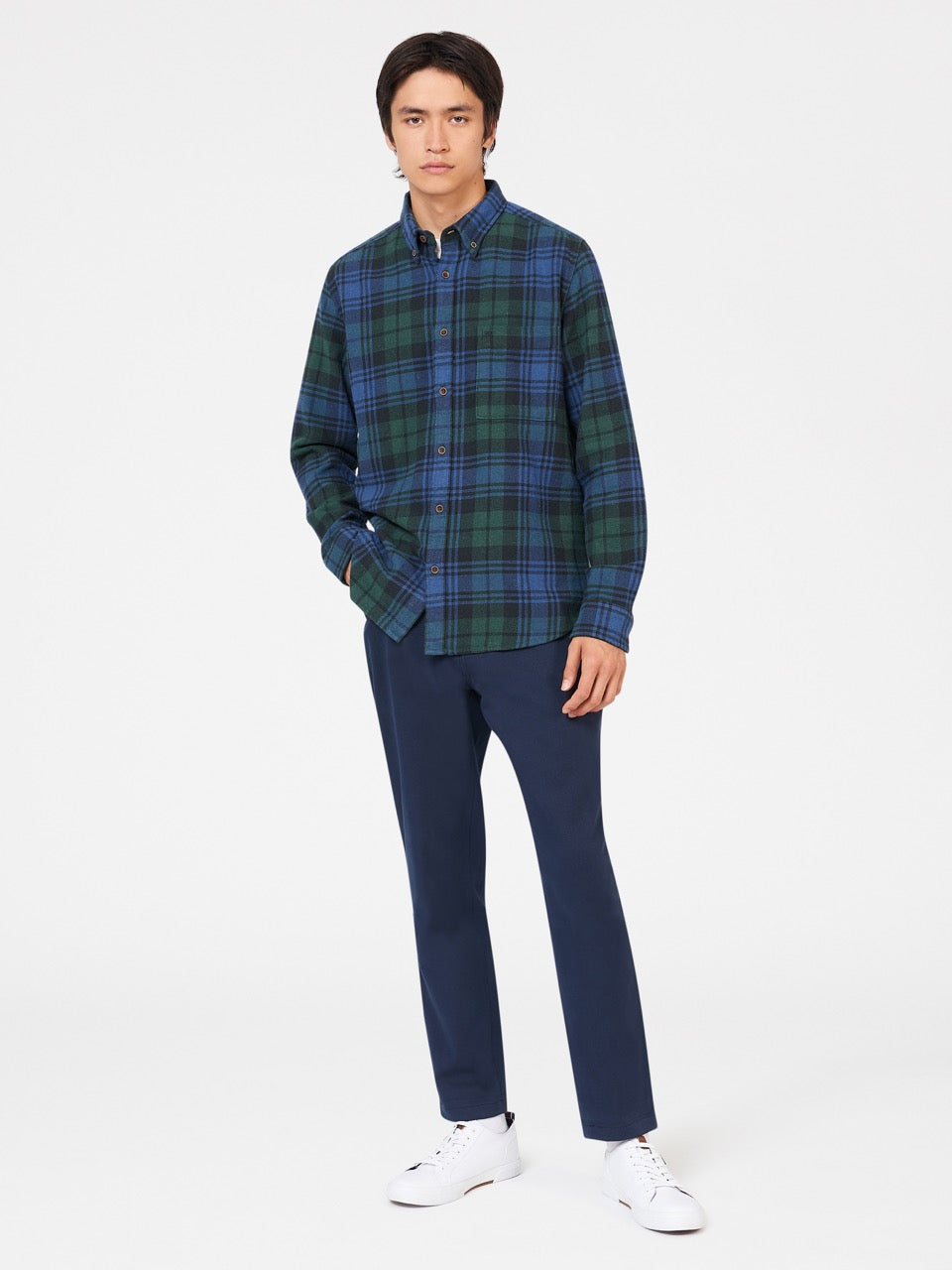 Koszule Ben Sherman Signature Tartan Check Zielone | 06CBXMVYJ