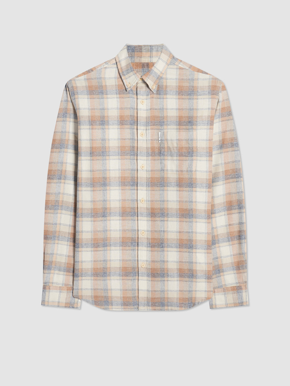 Koszule Ben Sherman Twisted Yarn Check Brązowe | 78FICTVQO