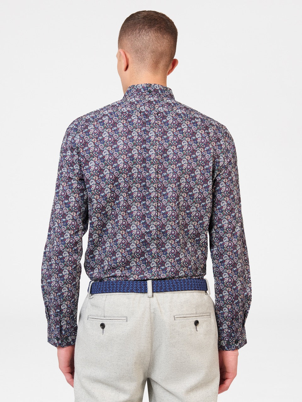 Koszule Ben Sherman Winter Floral Fioletowe | 89RHTYQAP